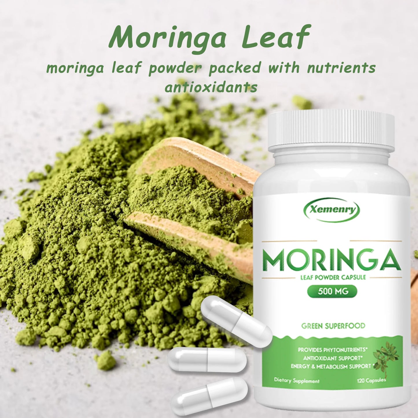 Vegan Green Superfood Moringa Capsules