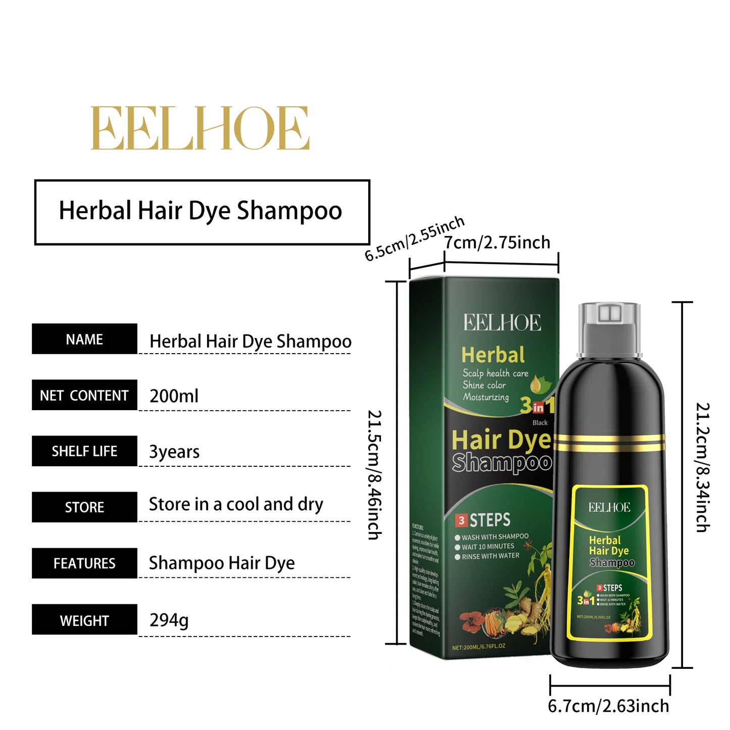 Herbal Hair Dye Shampoo