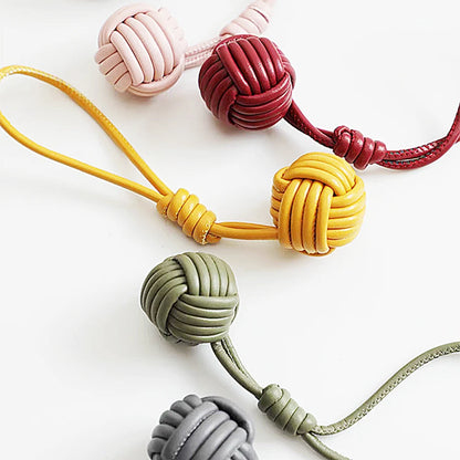 Luxury Leather Handmade Bag Weave Ball