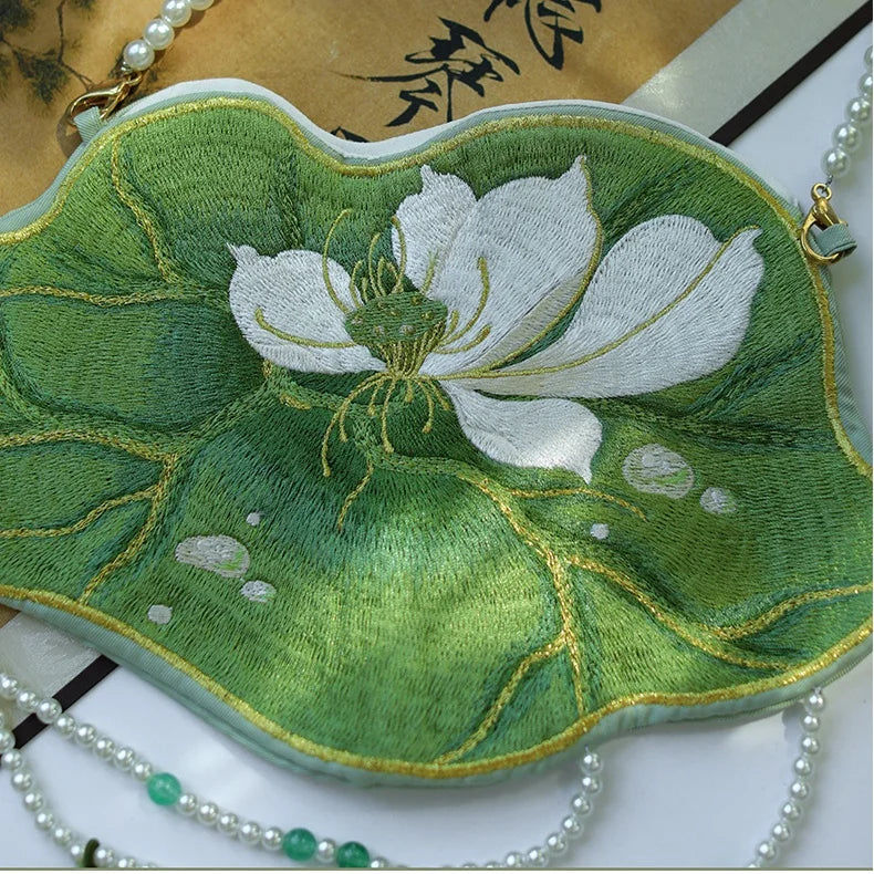 Embroidery Handmade Bag Pearl Chain