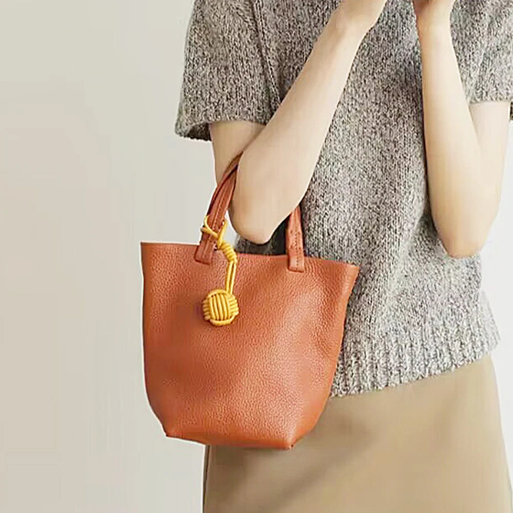 Luxury Leather Handmade Bag Weave Ball