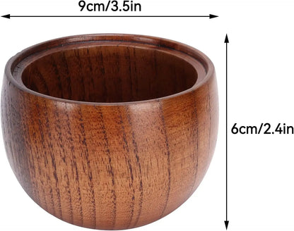 Natural Wooden Salt Cellar with Lid and Spoon