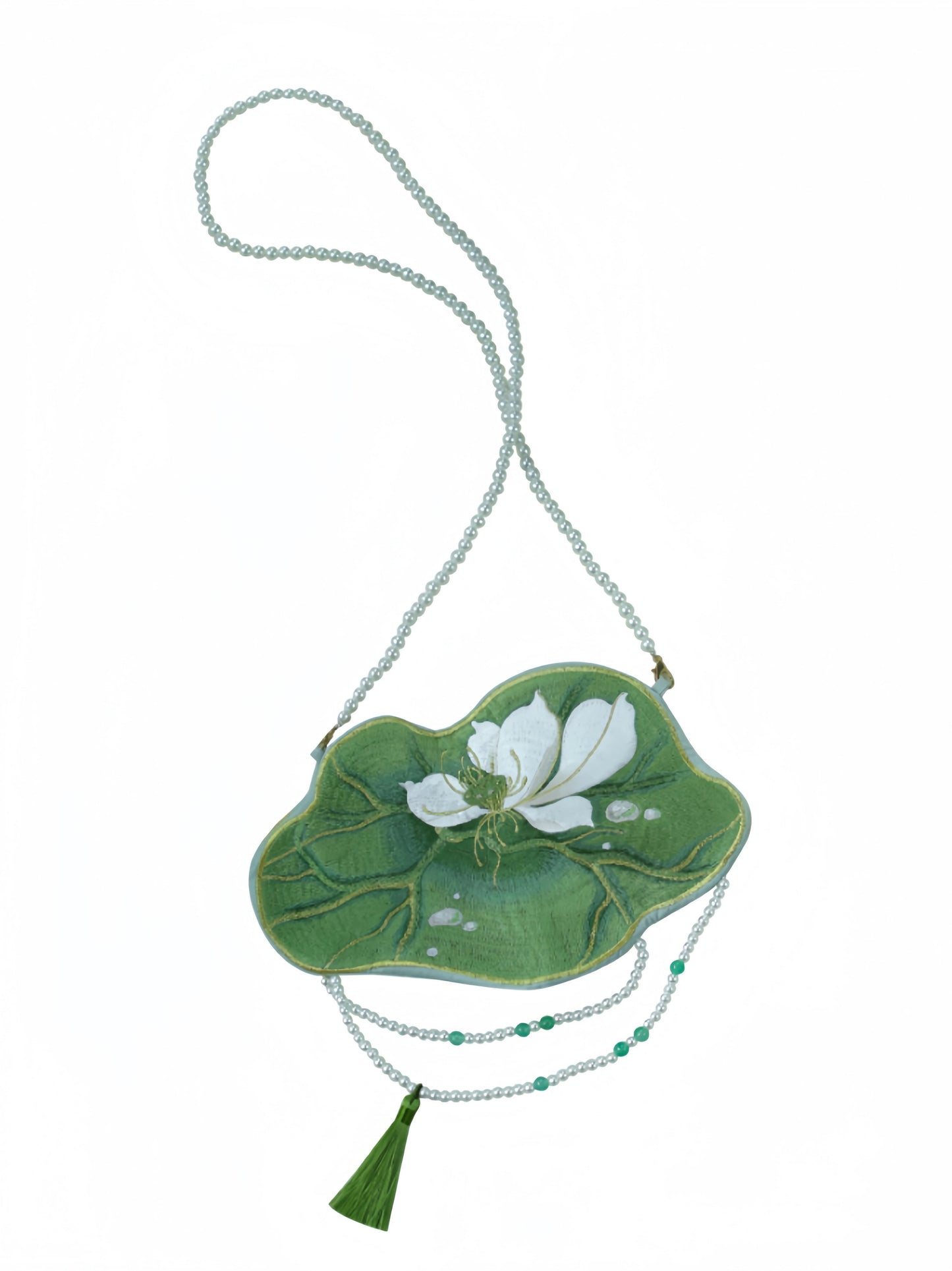 Embroidery Handmade Bag Pearl Chain